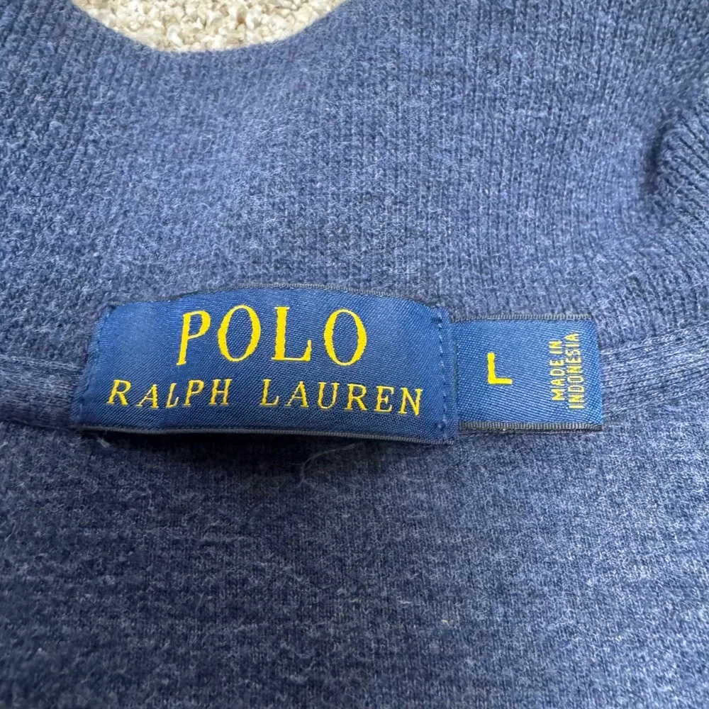 Polo Ralph Lauren Men's 1/4 Zip Pullover Sweatshirt Blue Size L Preppy